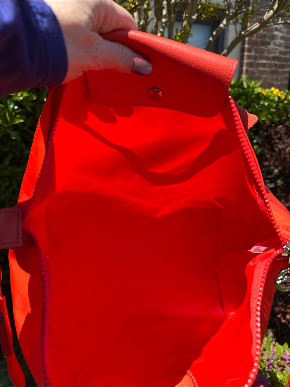 Longchamp Canary orange Le Pliage Tote with Removable Shoulder Strap - Picture 5 of 10